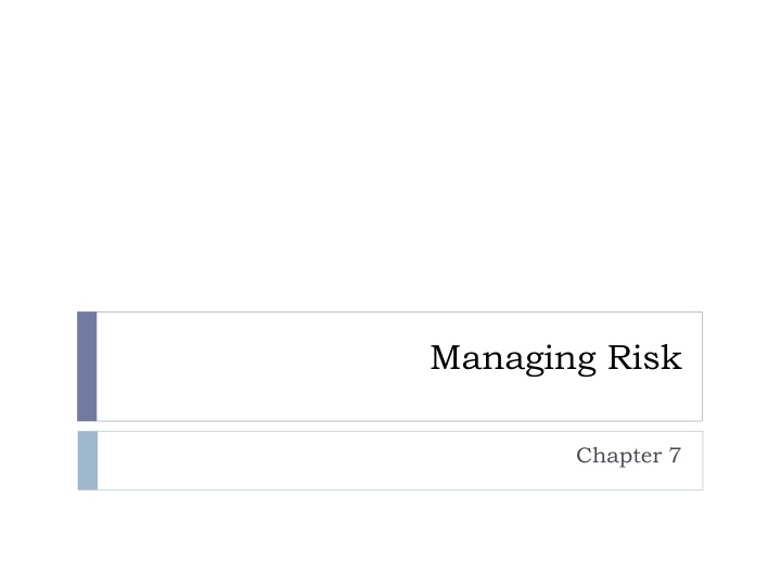 managing risk