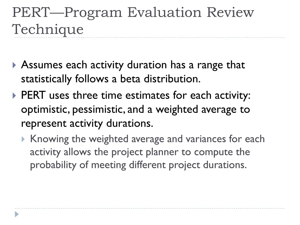 pert program evaluation review technique