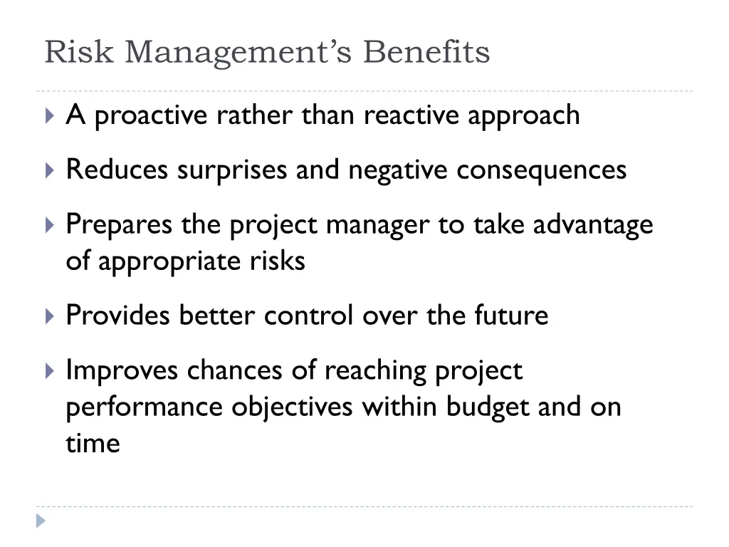 risk management s benefits