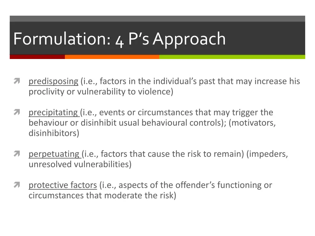 formulation 4 p s approach