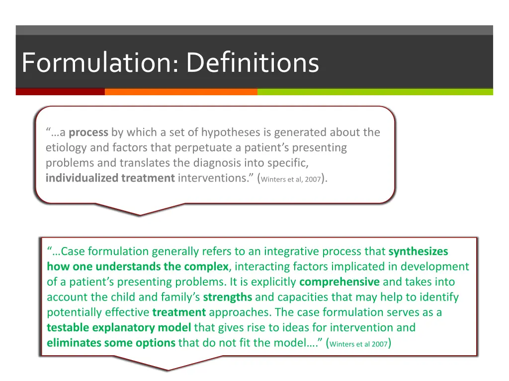 formulation definitions