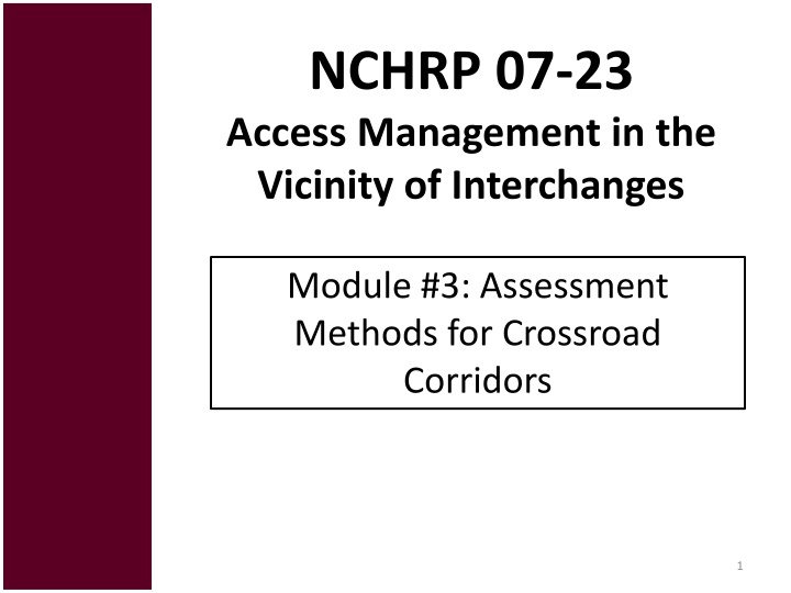 nchrp 07 23 access management in the vicinity