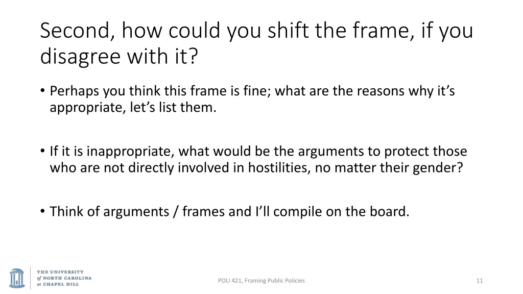 second how could you shift the frame