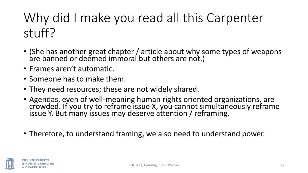 why did i make you read all this carpenter stuff