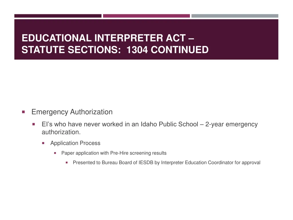 educational interpreter act statute sections 1304