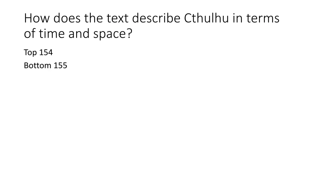 how does the text describe cthulhu in terms