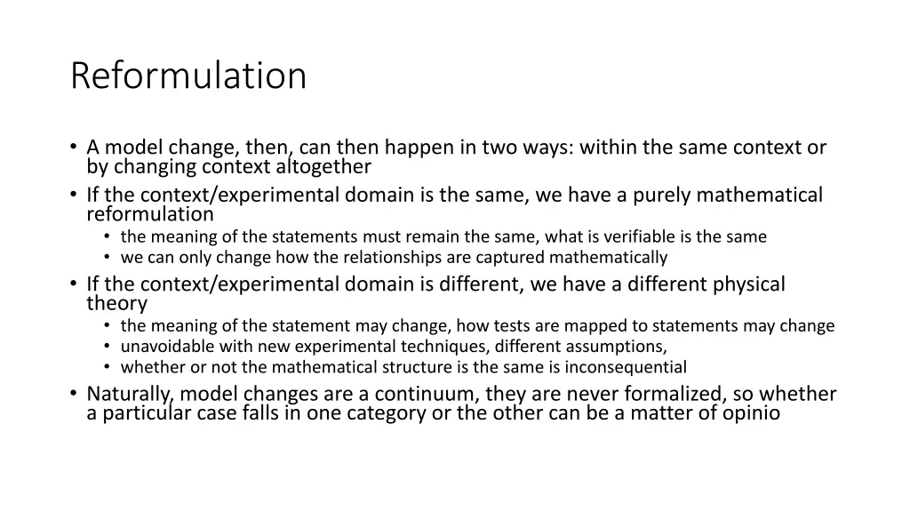 reformulation