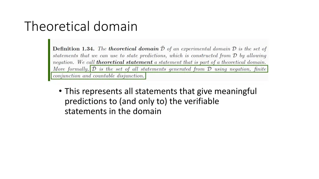 theoretical domain