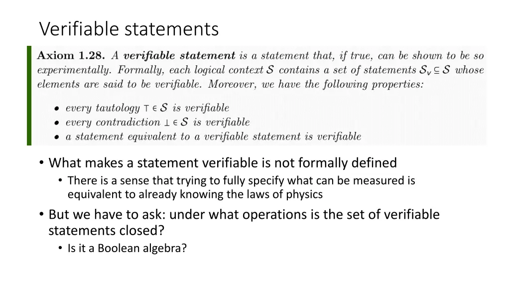 verifiable statements 1