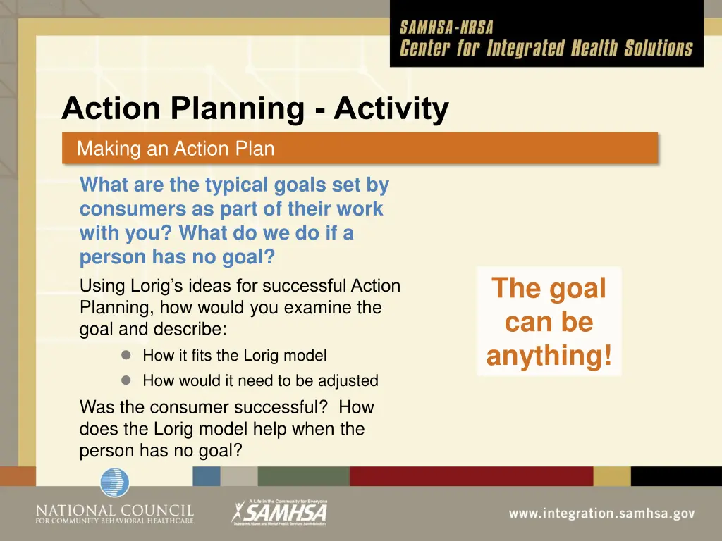 action planning activity