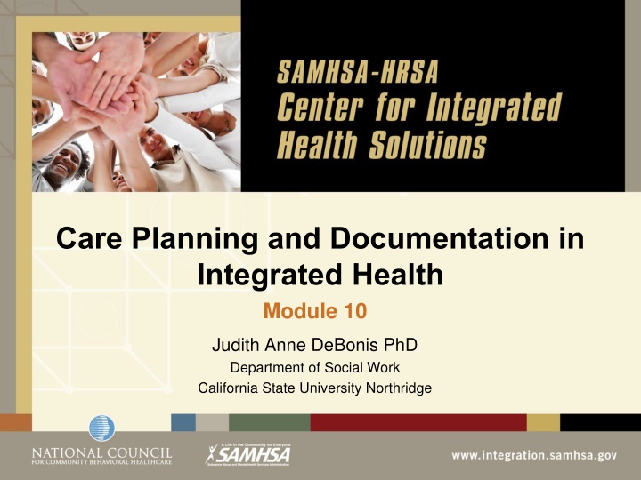 care planning and documentation in integrated