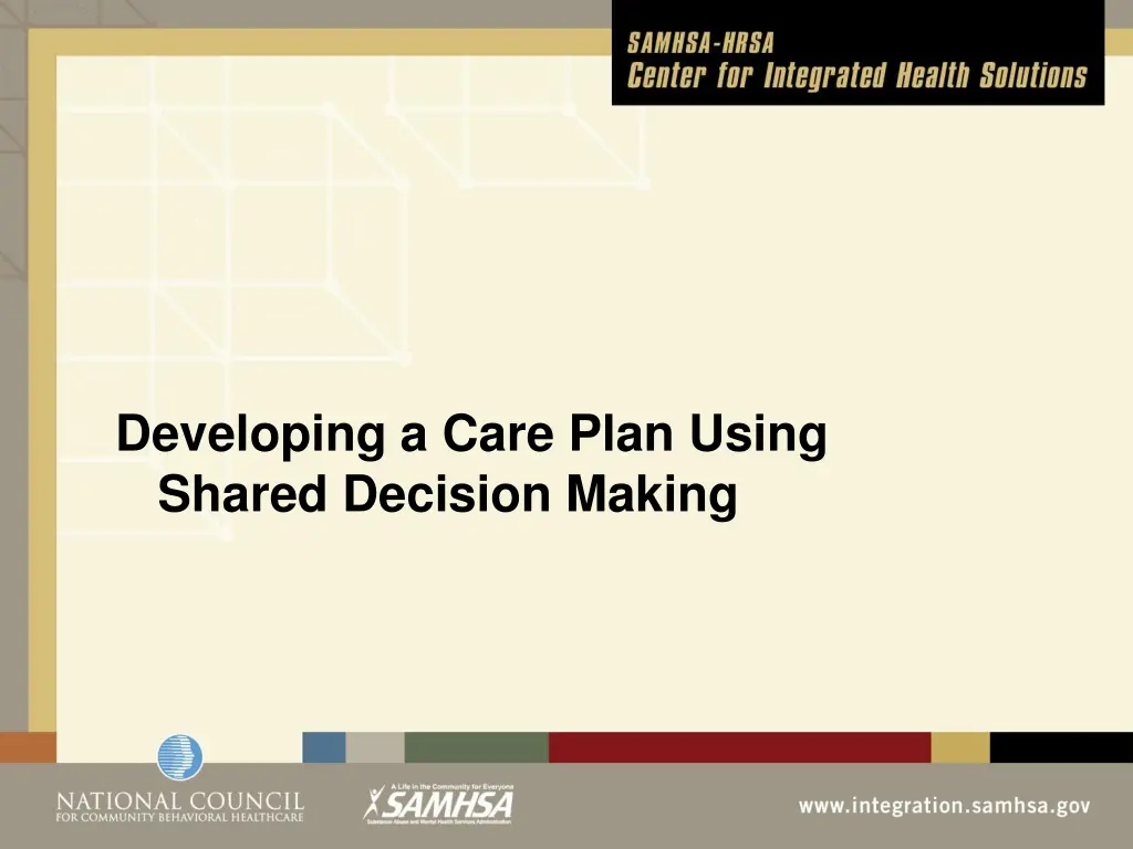 developing a care plan using shared decision