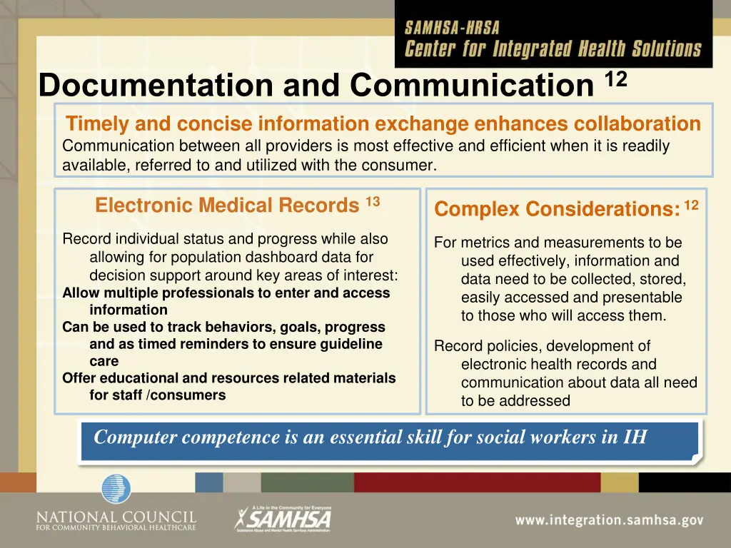 documentation and communication 12 timely