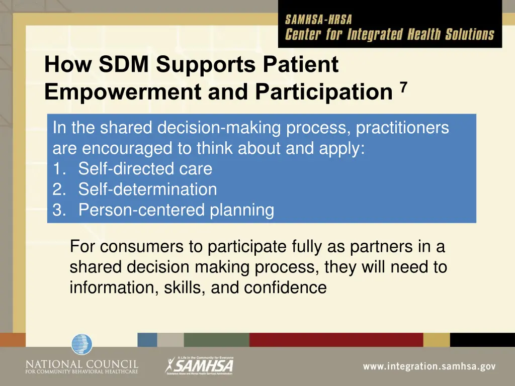 how sdm supports patient empowerment