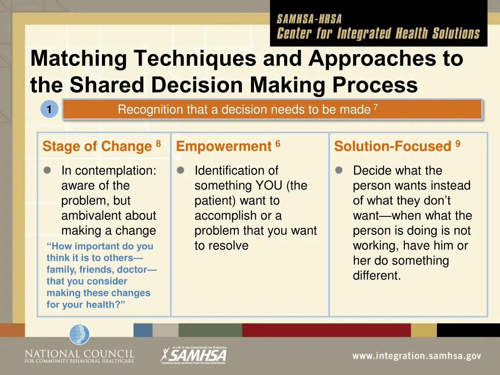 matching techniques and approaches to the shared