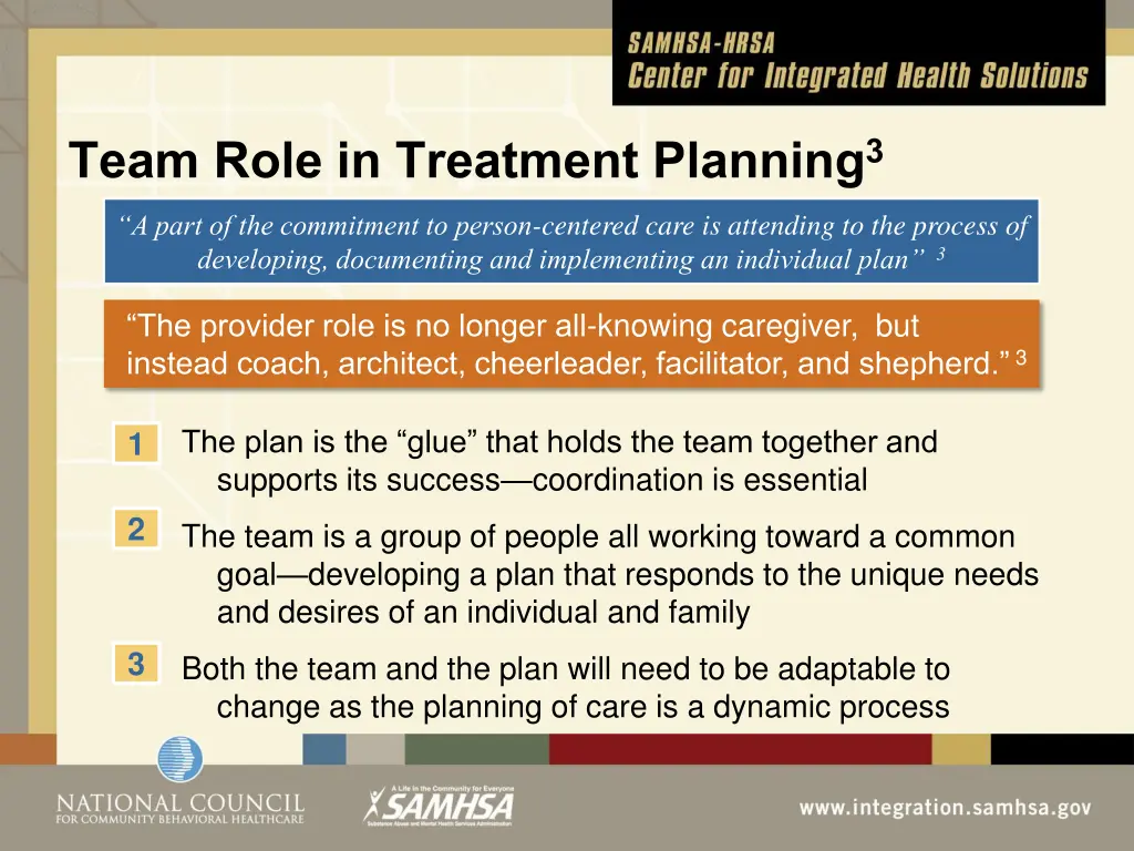 team role in treatment planning 3