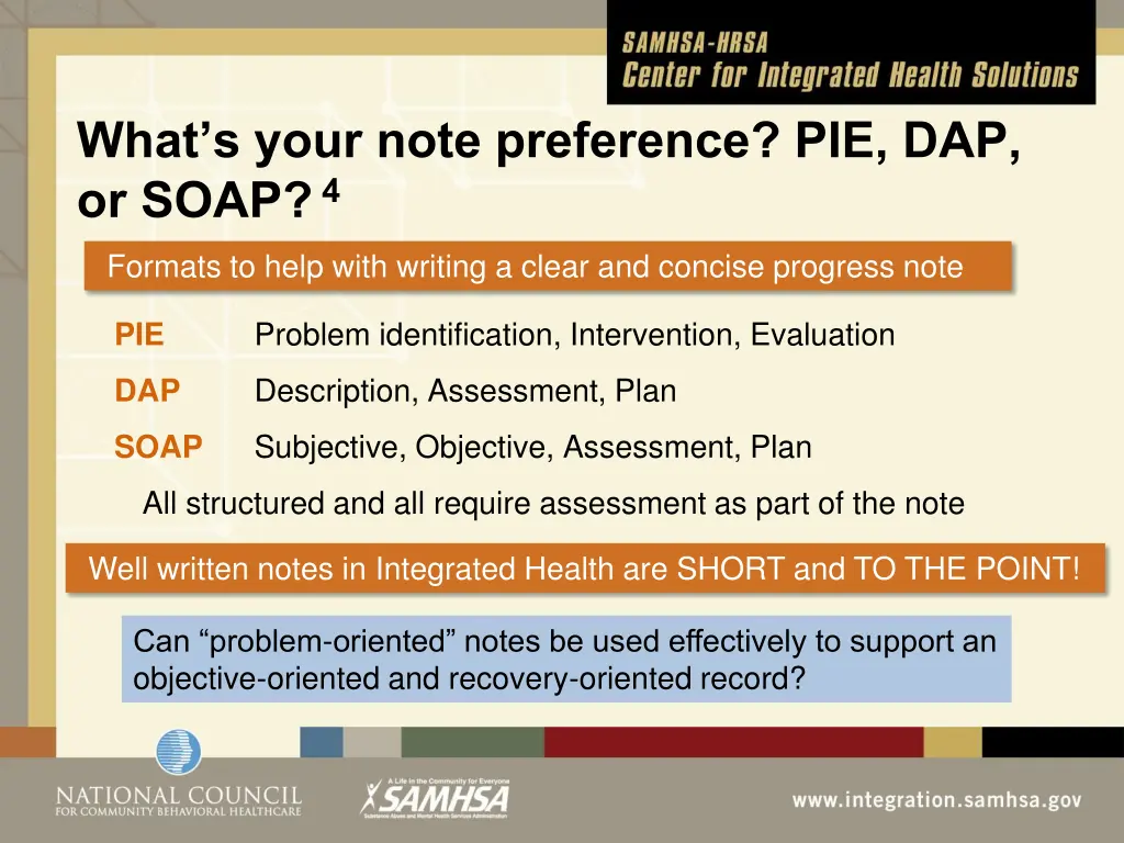 what s your note preference pie dap or soap 4