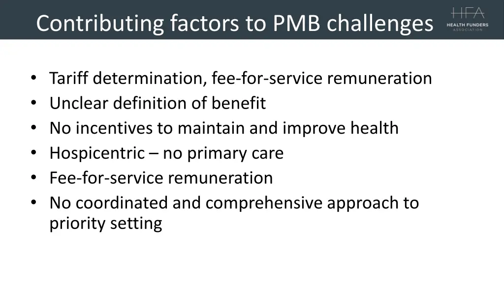 contributing factors to pmb challenges