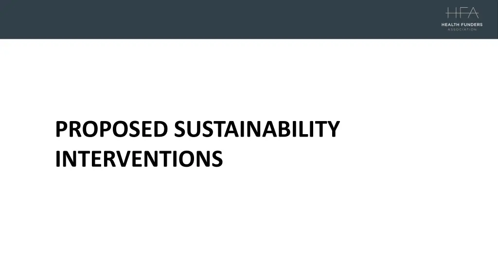 proposed sustainability interventions