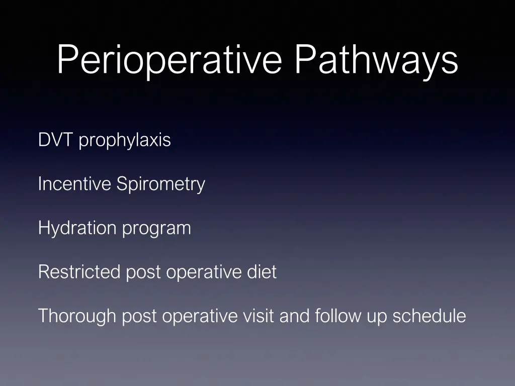 perioperative pathways