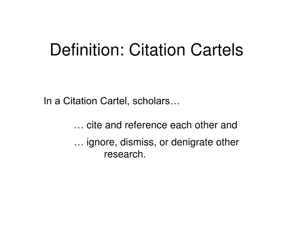 definition citation cartels