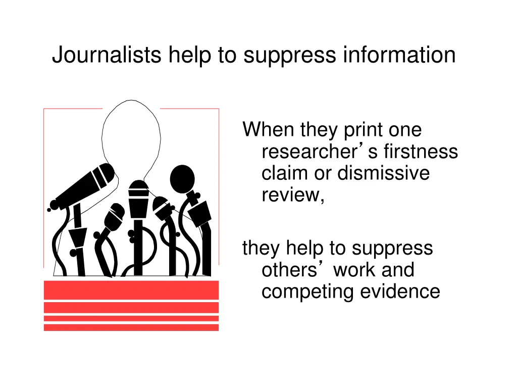 journalists help to suppress information