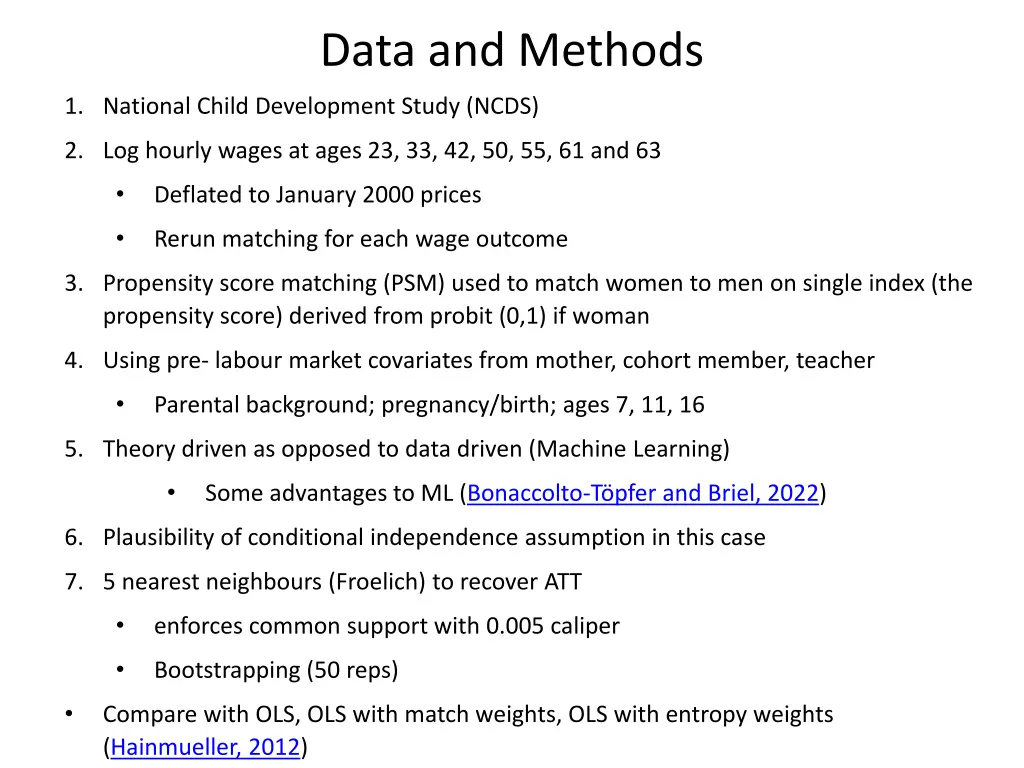 data and methods