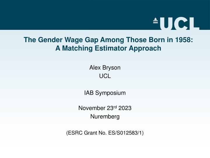 the gender wage gap among those born in 1958