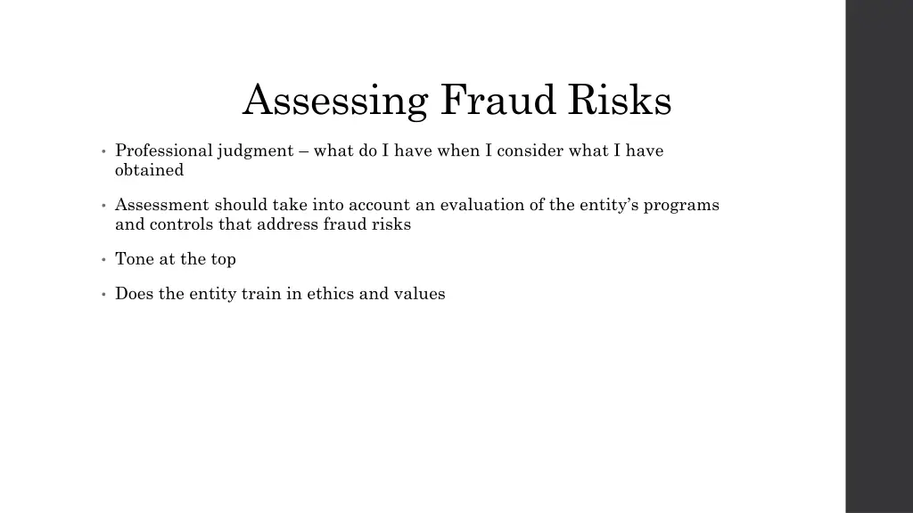 assessing fraud risks 1