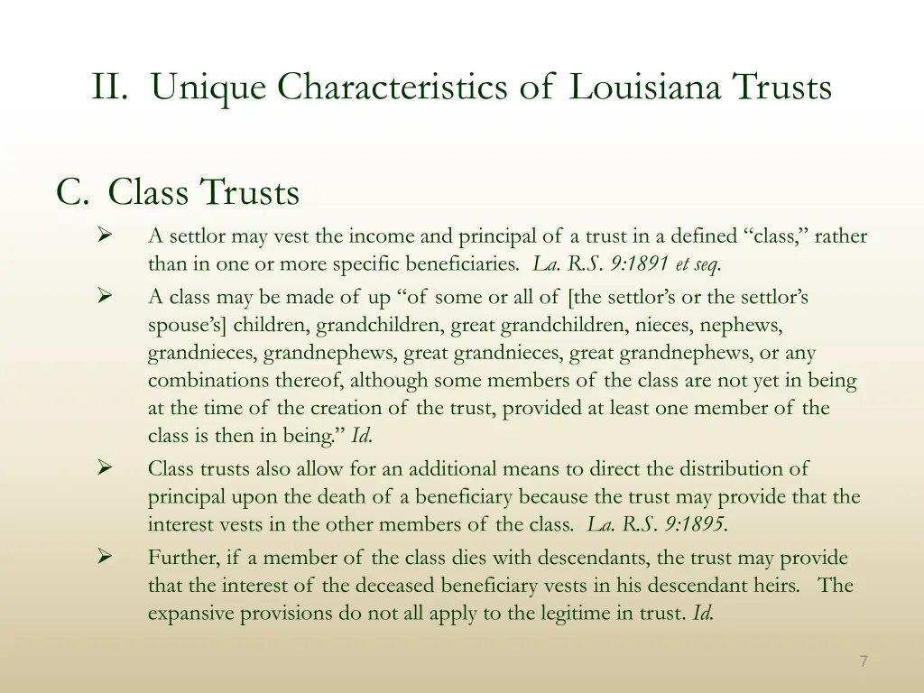 ii unique characteristics of louisiana trusts 4