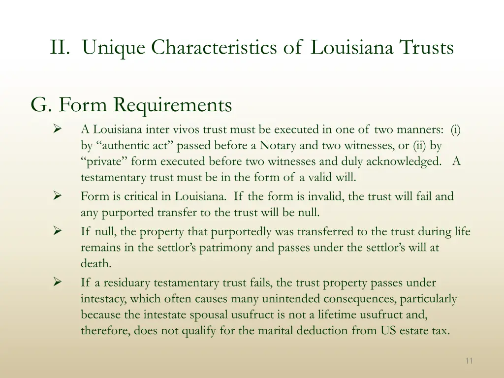 ii unique characteristics of louisiana trusts 8