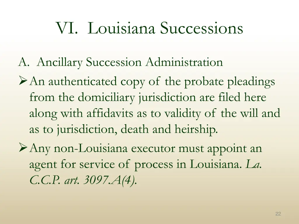 vi louisiana successions 1