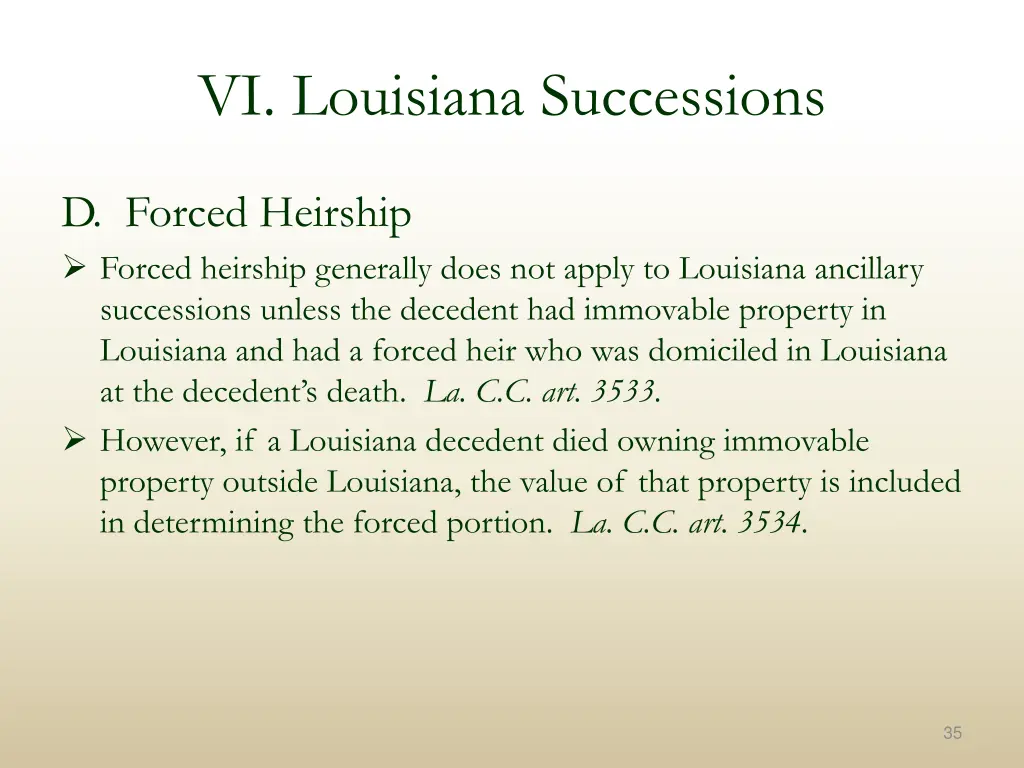 vi louisiana successions 14