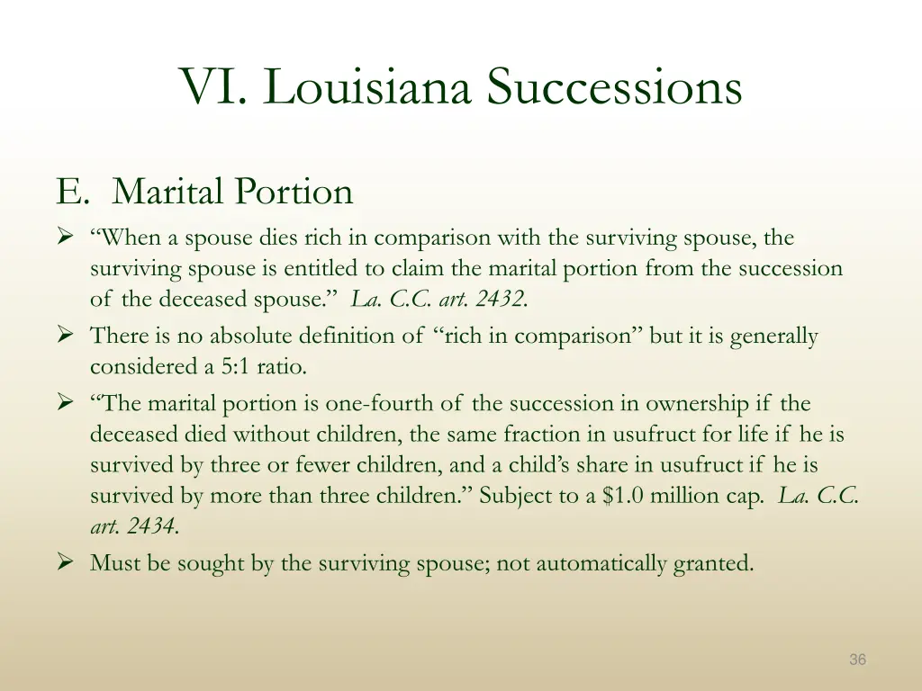 vi louisiana successions 15