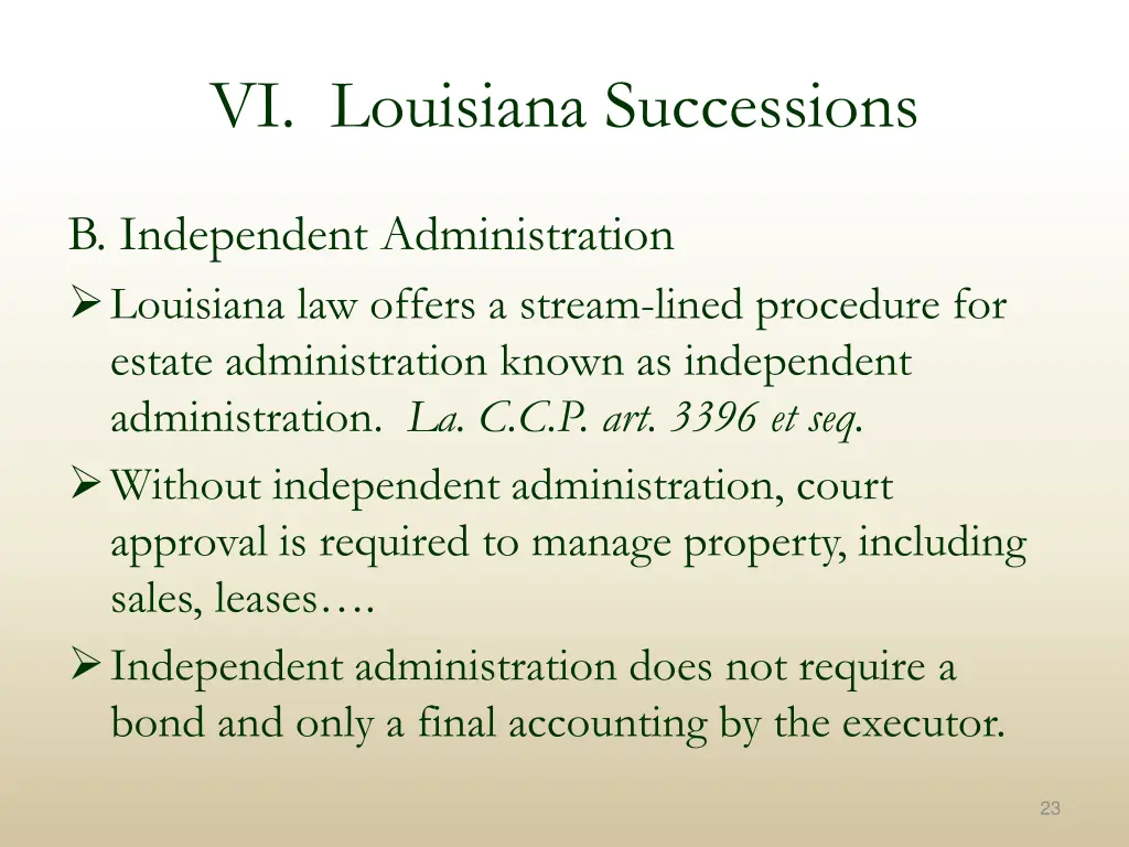 vi louisiana successions 2