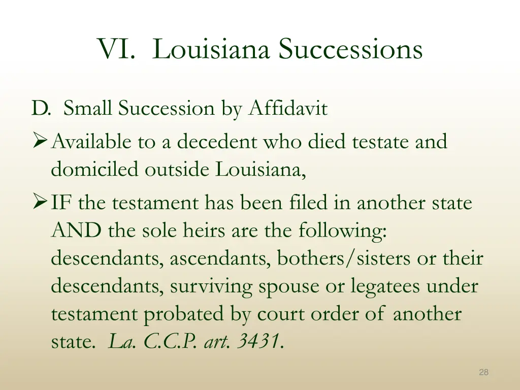 vi louisiana successions 7