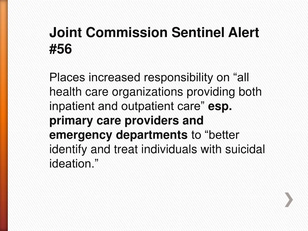 joint commission sentinel alert 56