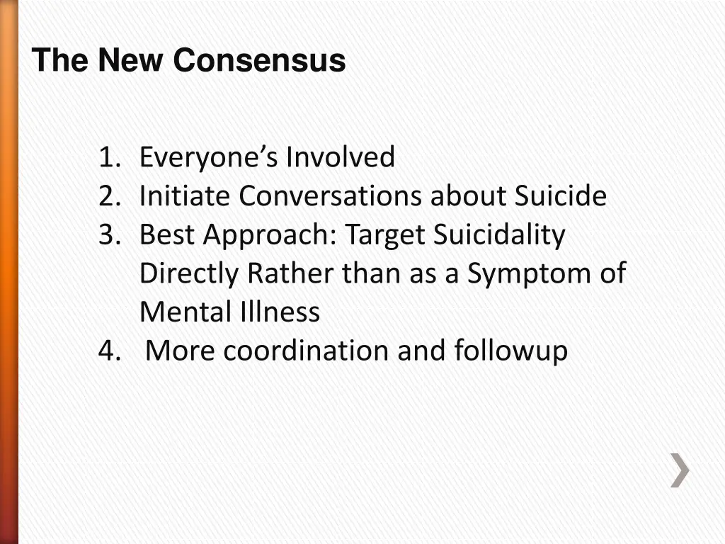 the new consensus 1