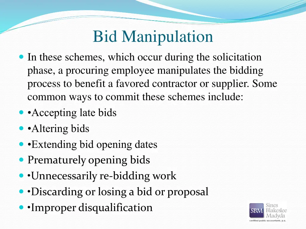 bid manipulation