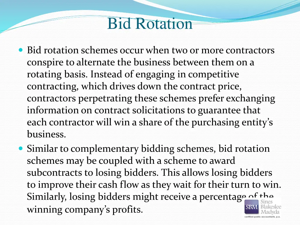 bid rotation