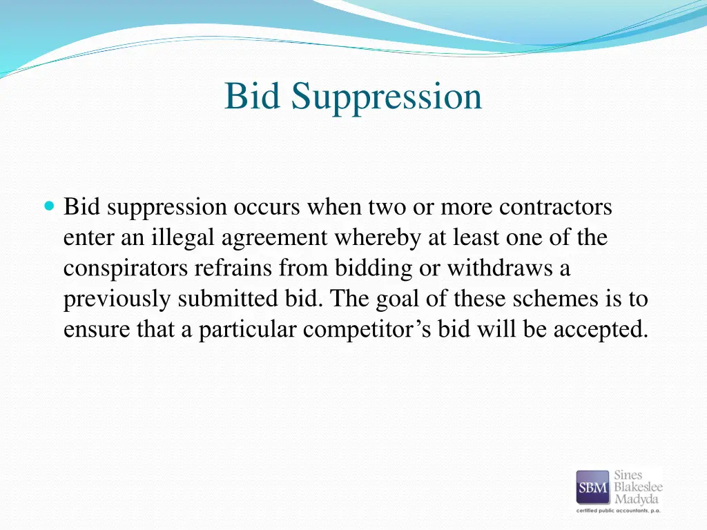 bid suppression