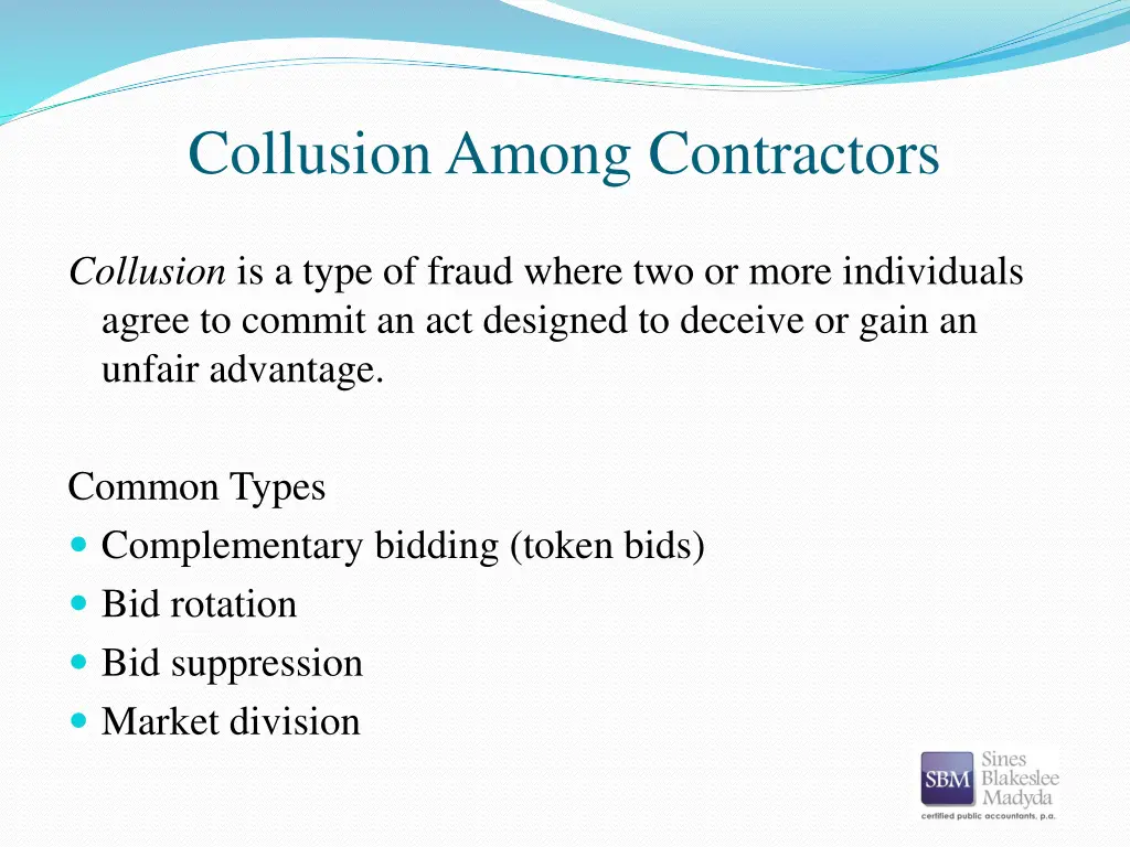 collusion among contractors