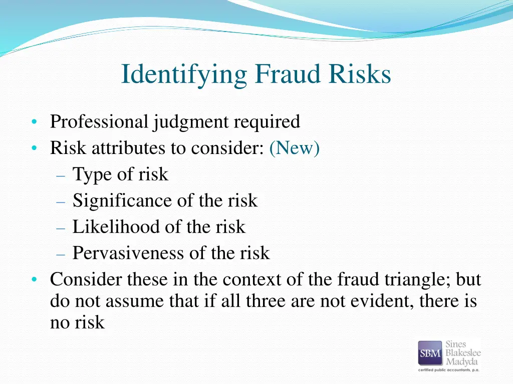 identifying fraud risks