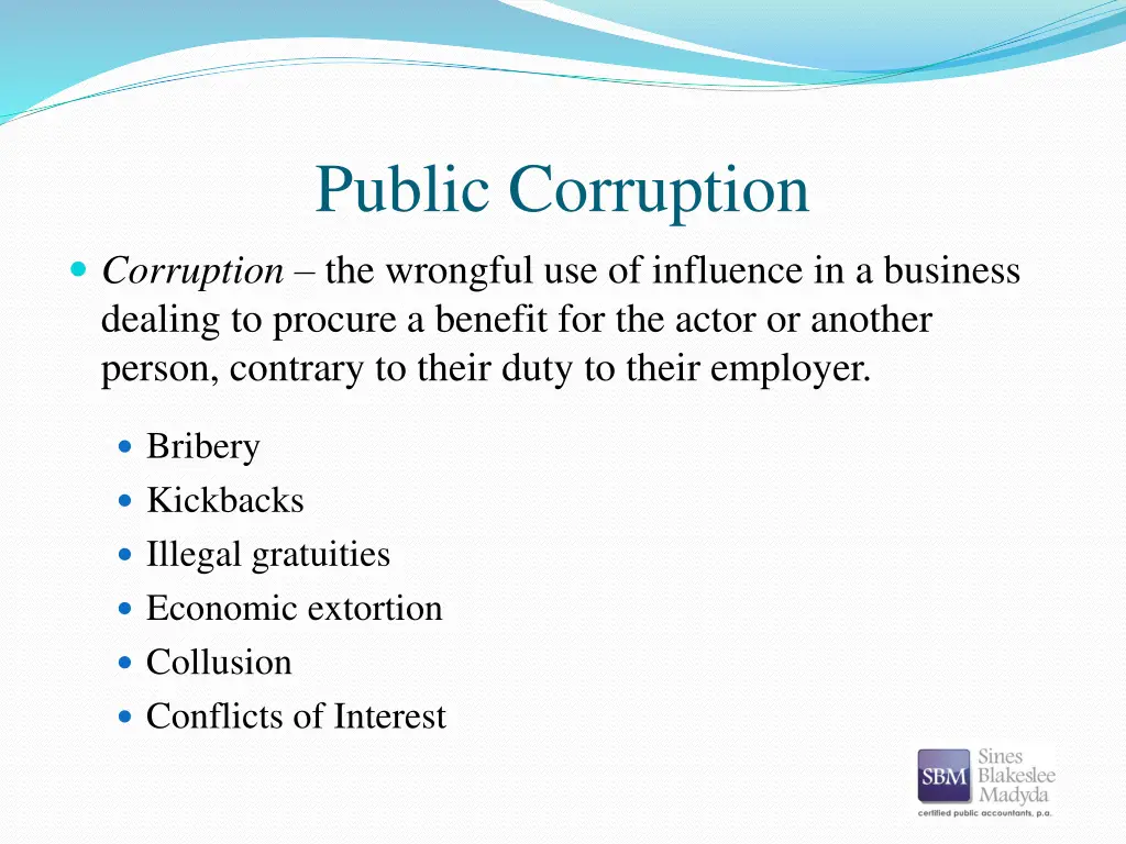 public corruption