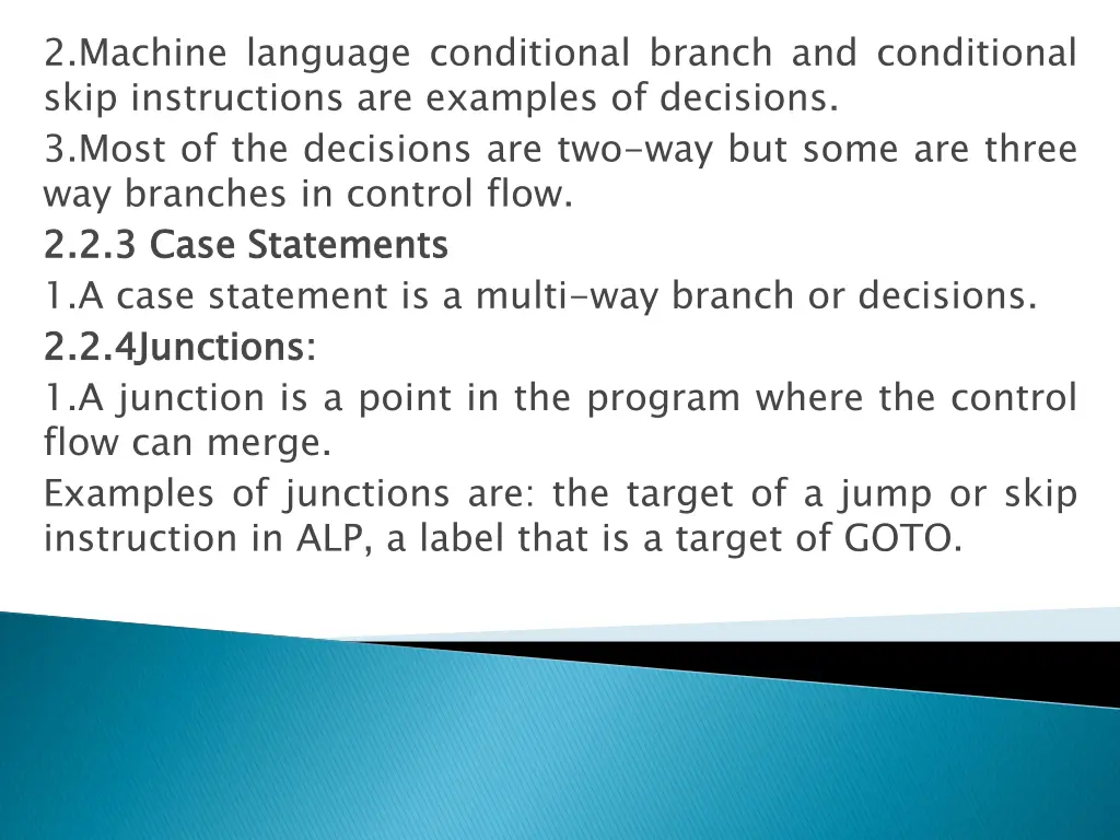 2 machine language conditional branch