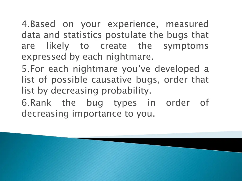 4 based on your experience measured data