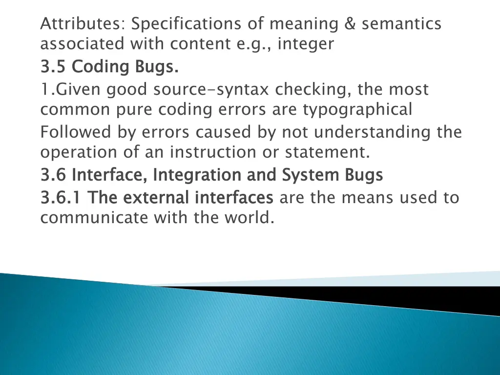 attributes specifications of meaning semantics