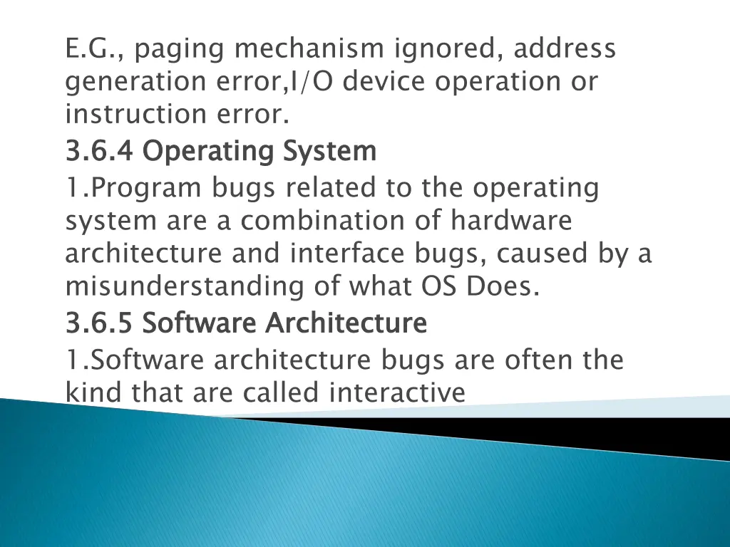 e g paging mechanism ignored address generation