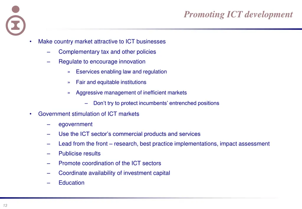 promoting ict development