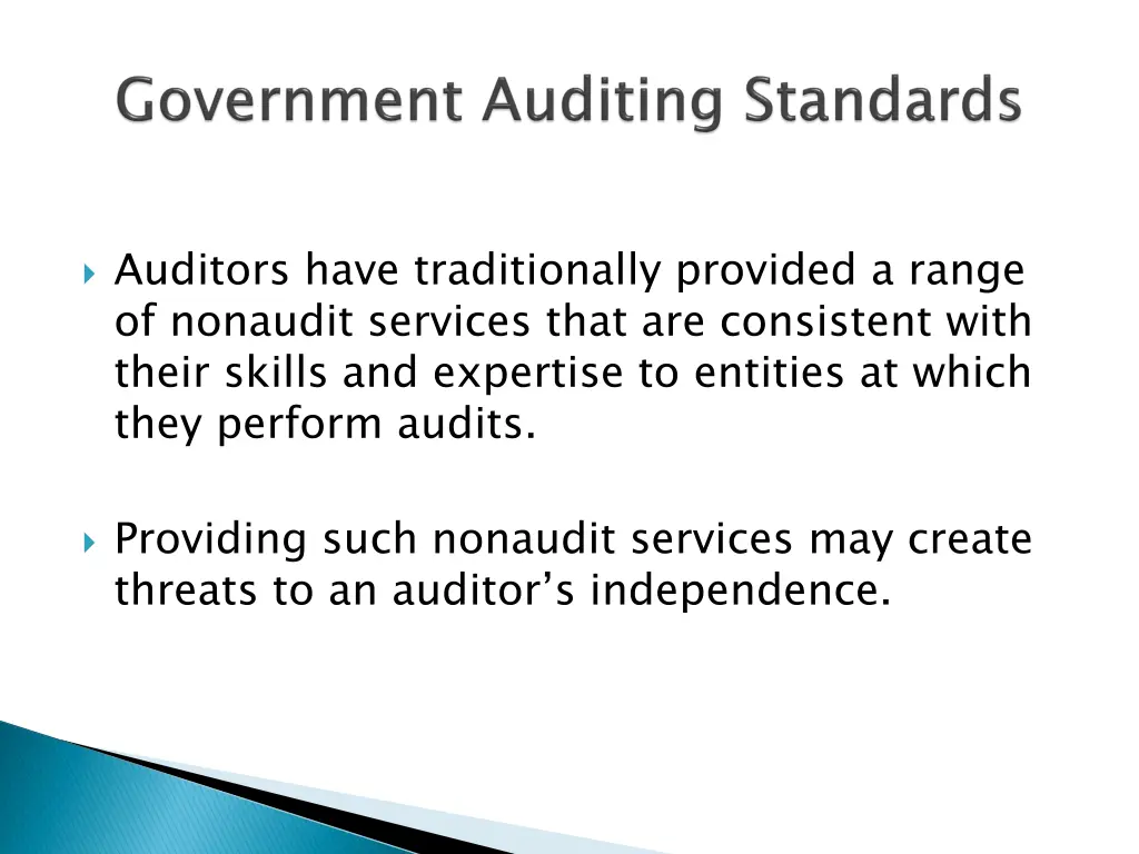 auditors have traditionally provided a range